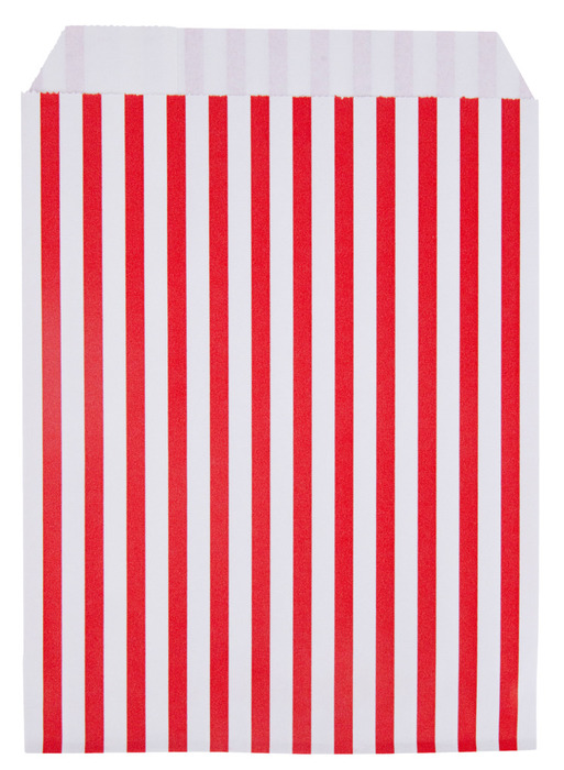 Godteposer 10 stk. rød- & hvitstripet